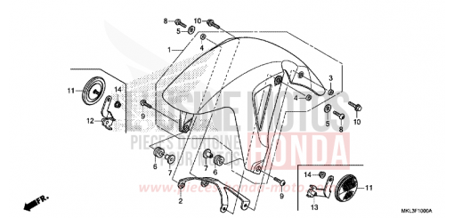 KOTFLUEGEL, VORNE NC750XAL de 2020